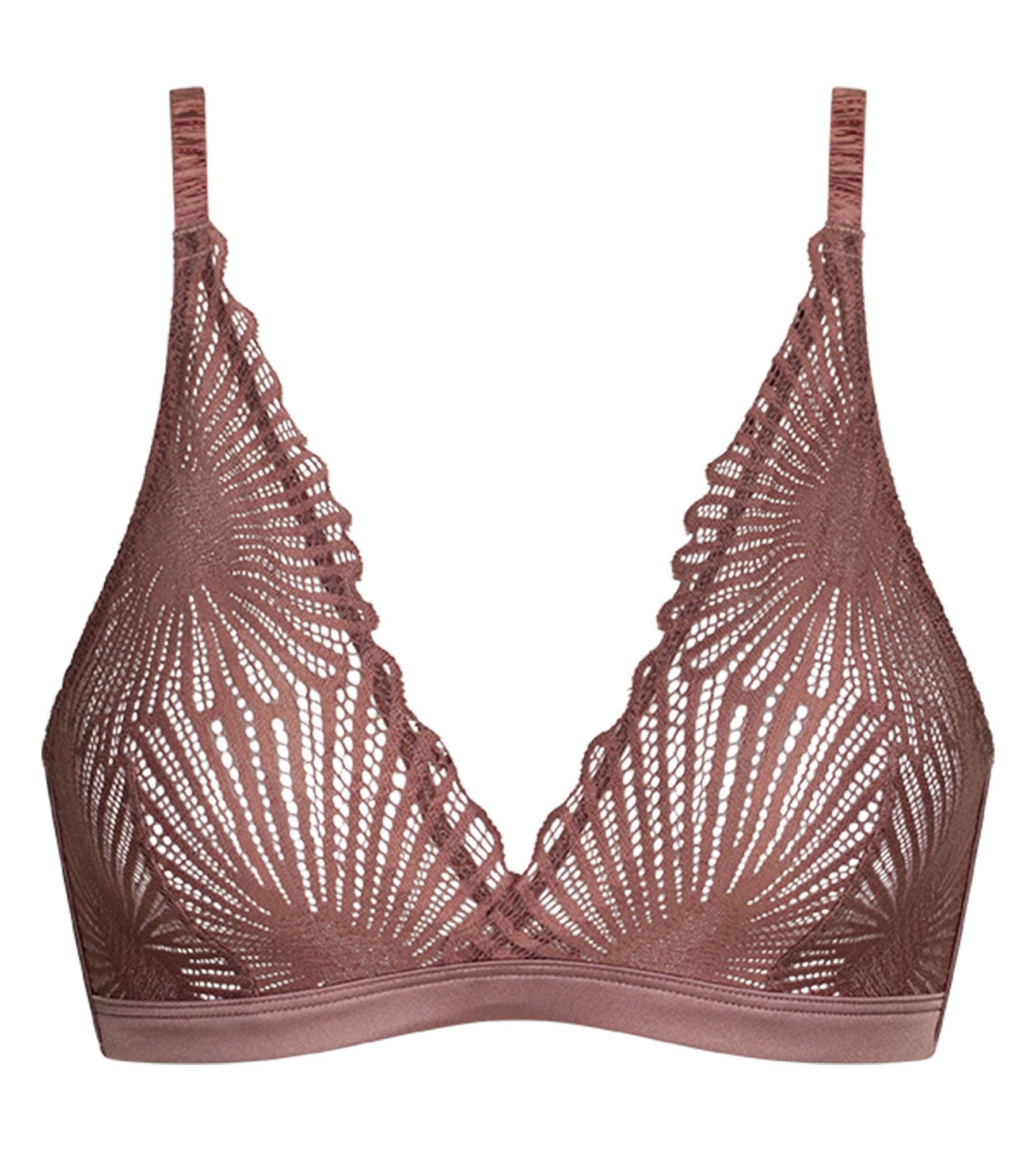 dim-chocolove-soutien-gorge-triangle-sans-armatures-dentelle-marron image 6