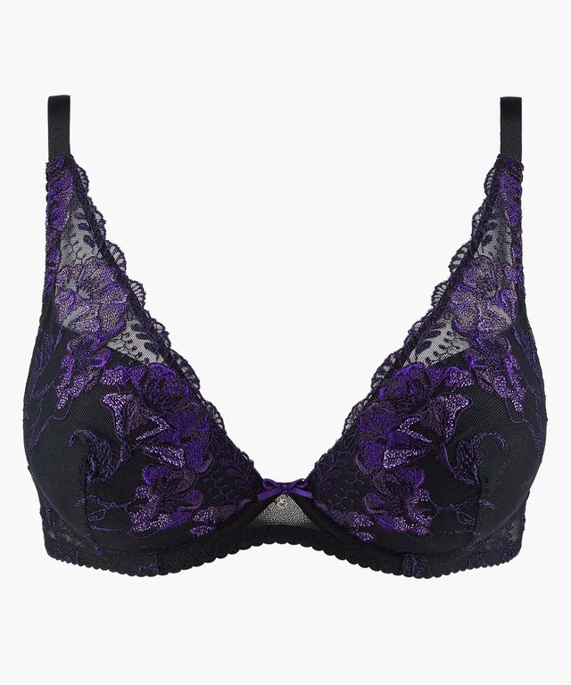 aubade-fleur-de-toi-soutien-gorge-plunge-foulard-dark-orchid image 1
