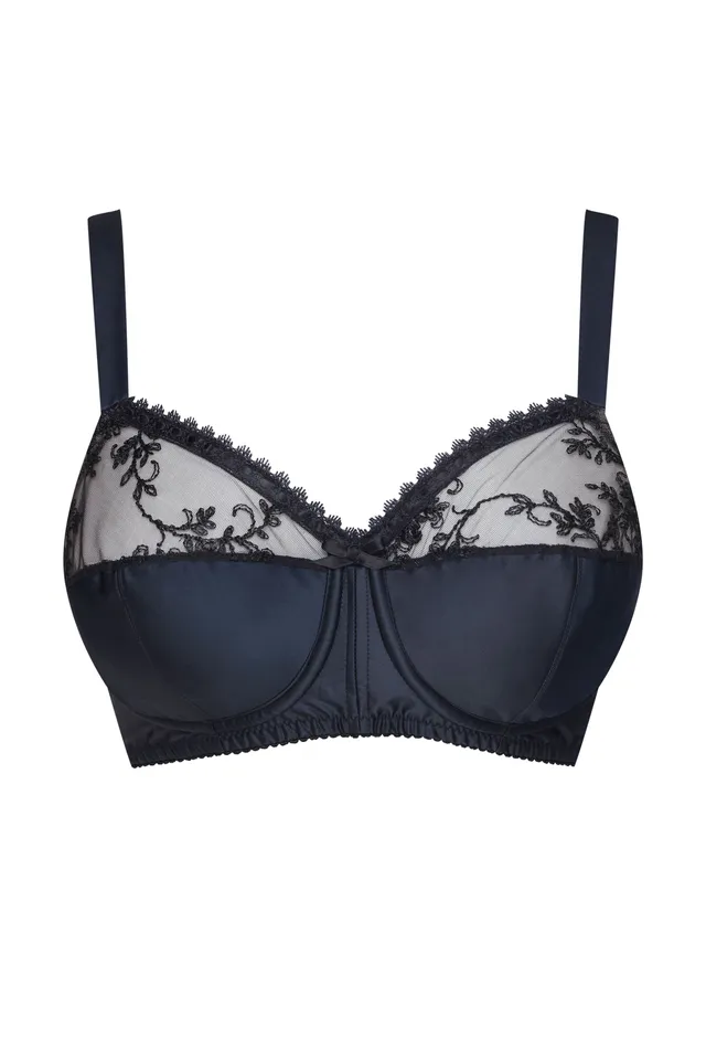 cadolle-baliette-soutien-gorge-poitrine-g-n-reuse-satin-noir-armatures image 1