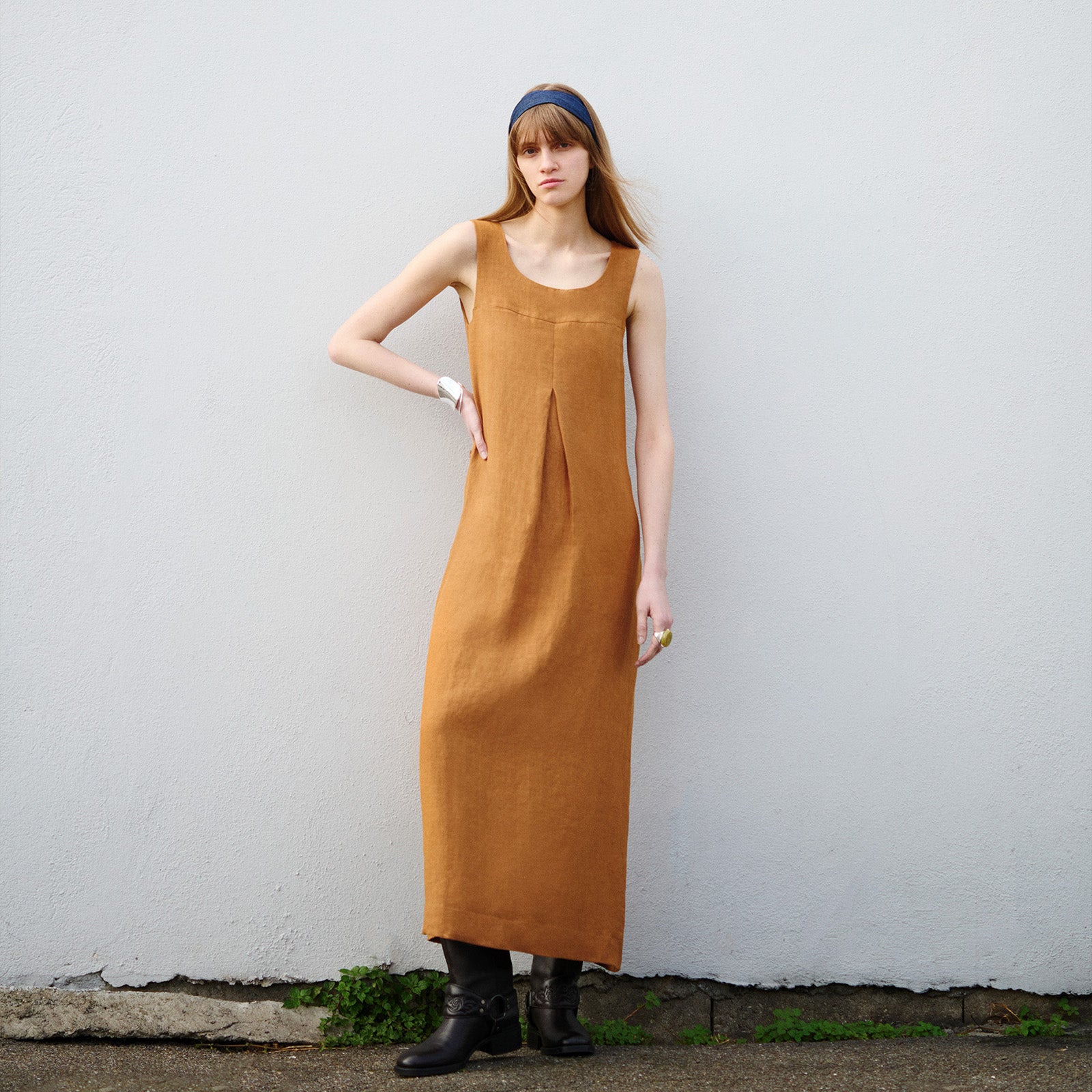 atelier-tuffery-suzanne-robe-longue-femme-en-lin-rouille image 2