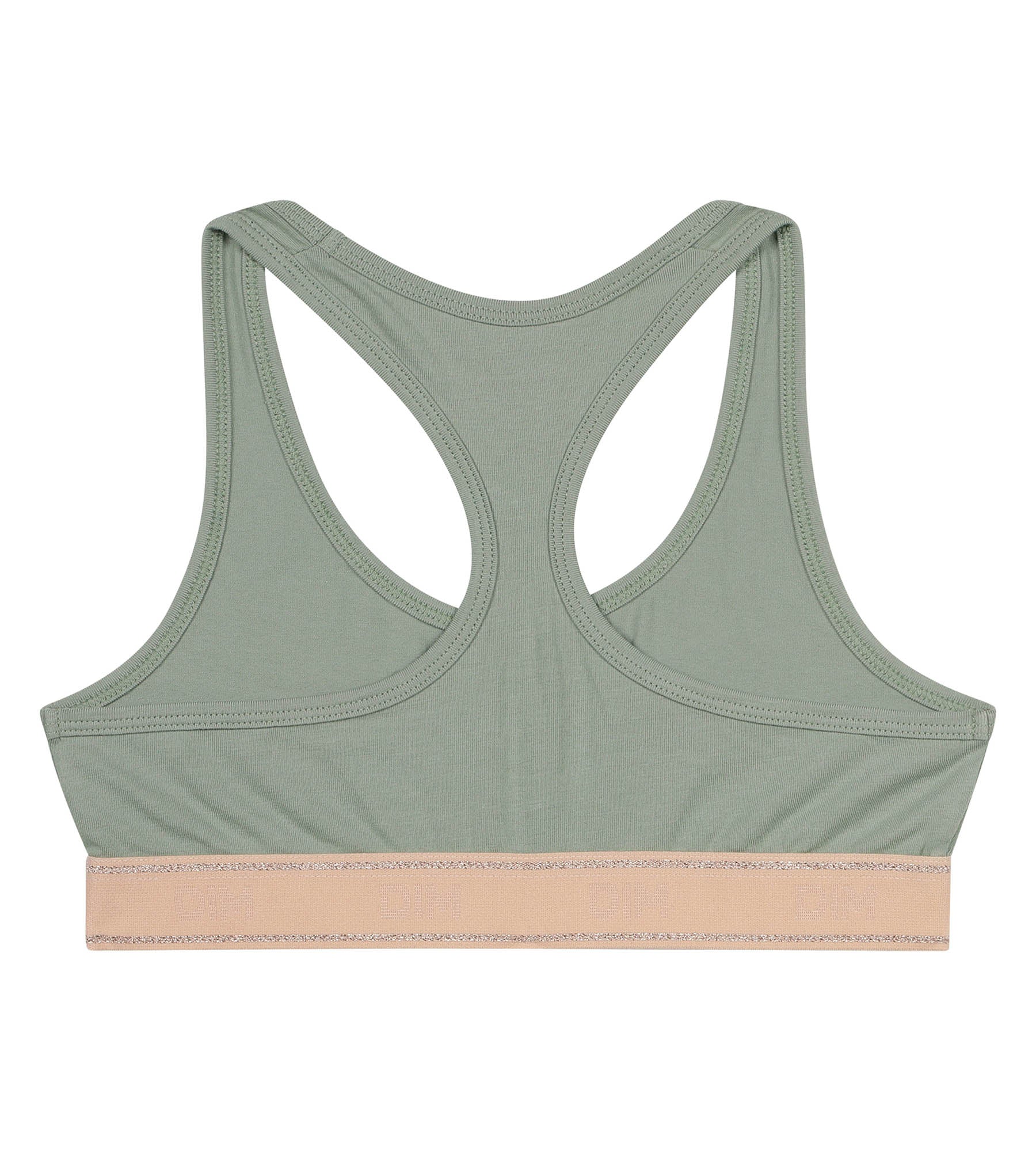 dim-sport-brassi-re-fille-vert-sauge-et-rose-paillet image 2