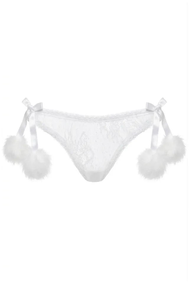 cadolle-mimi-culotte-dentelle-blanche-pompom image 1