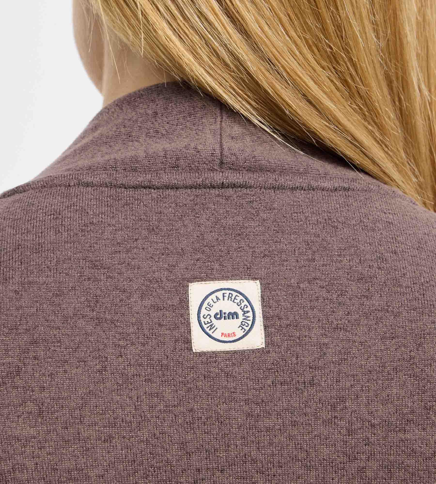 dim-x-ines-de-la-fressange-cardigan-long-jersey-fin-marron-fonc image 3