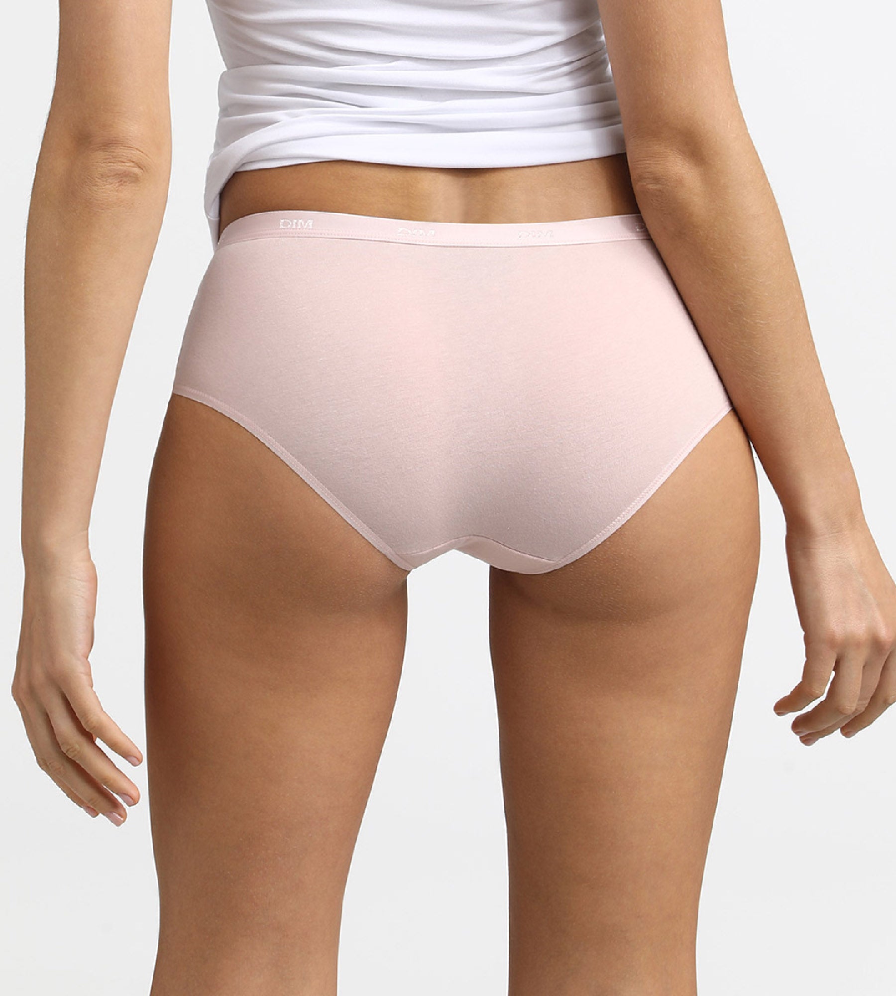 dim-les-pockets-coton-lot-de-3-boxers-femme-peau-rose-nacre image 2