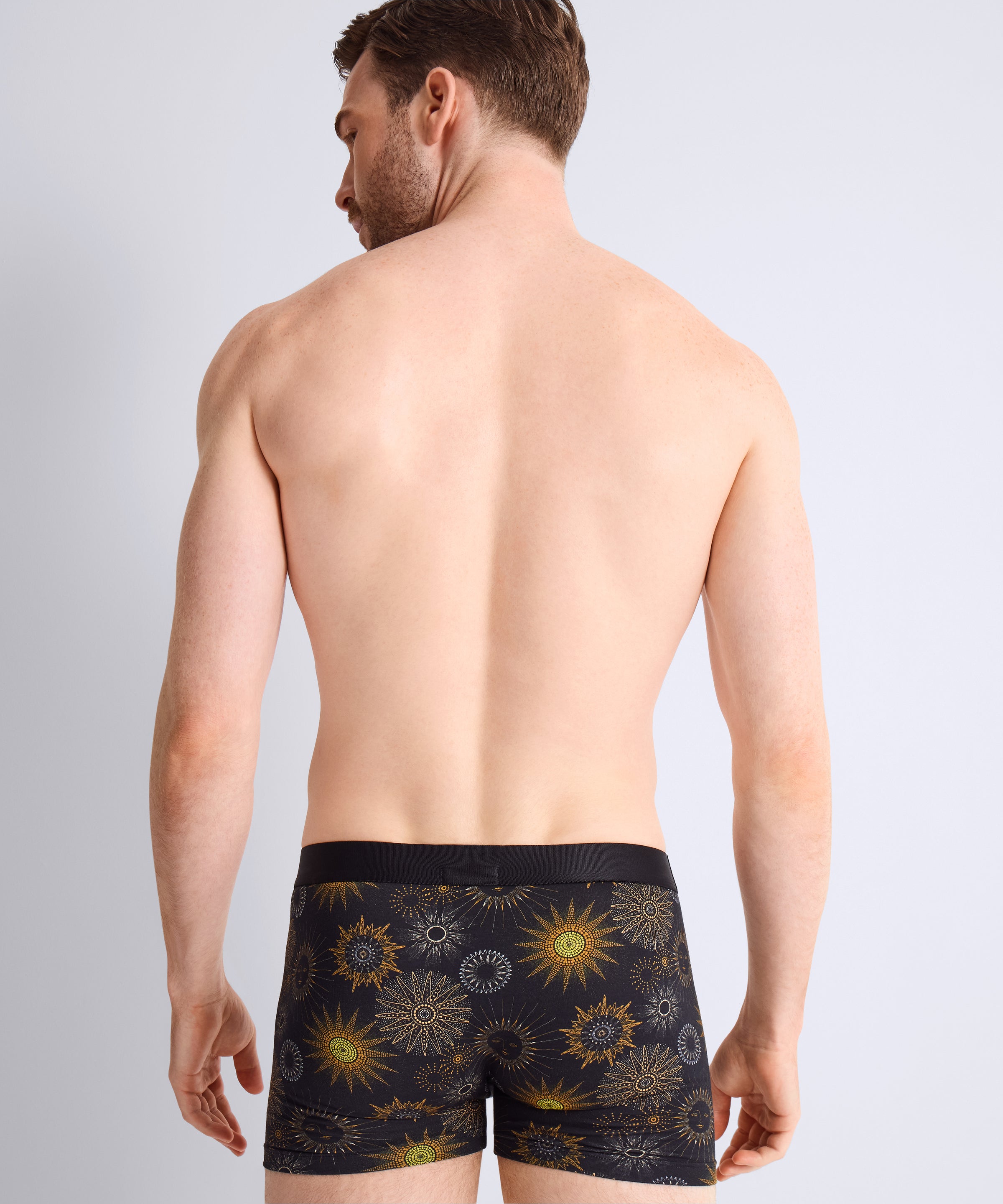 aubade-homme-boxer-helios-coton-modal-motif-soleil-dor image 4