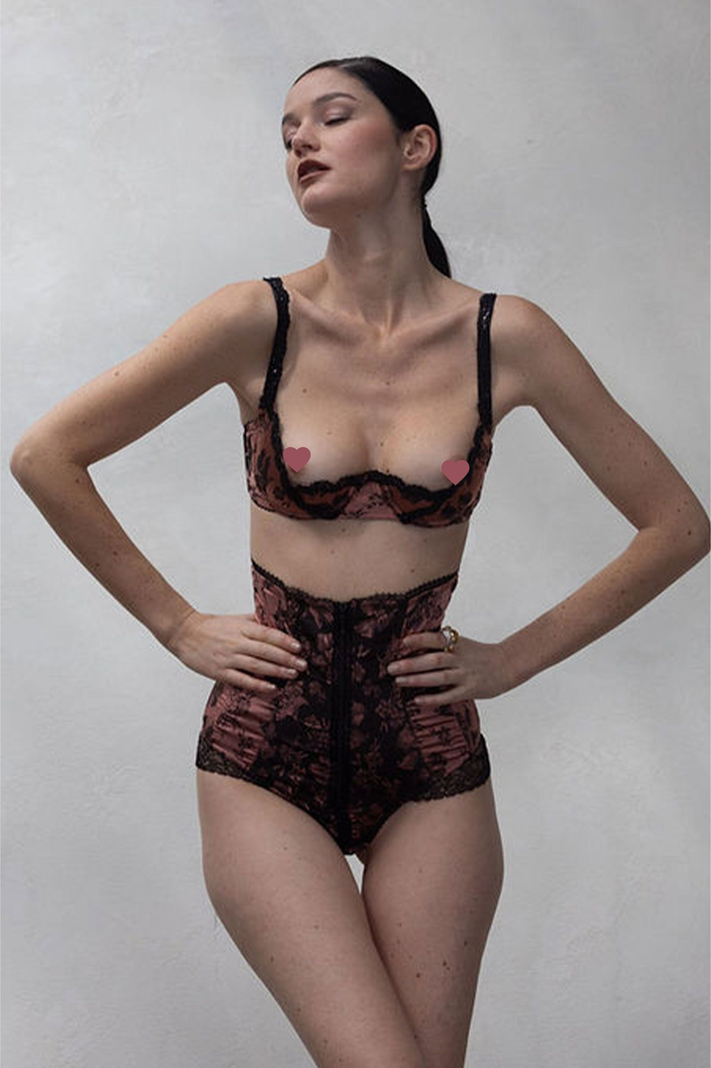 cadolle-gilian-culotte-taille-haute-satin-rose-friandise image 3
