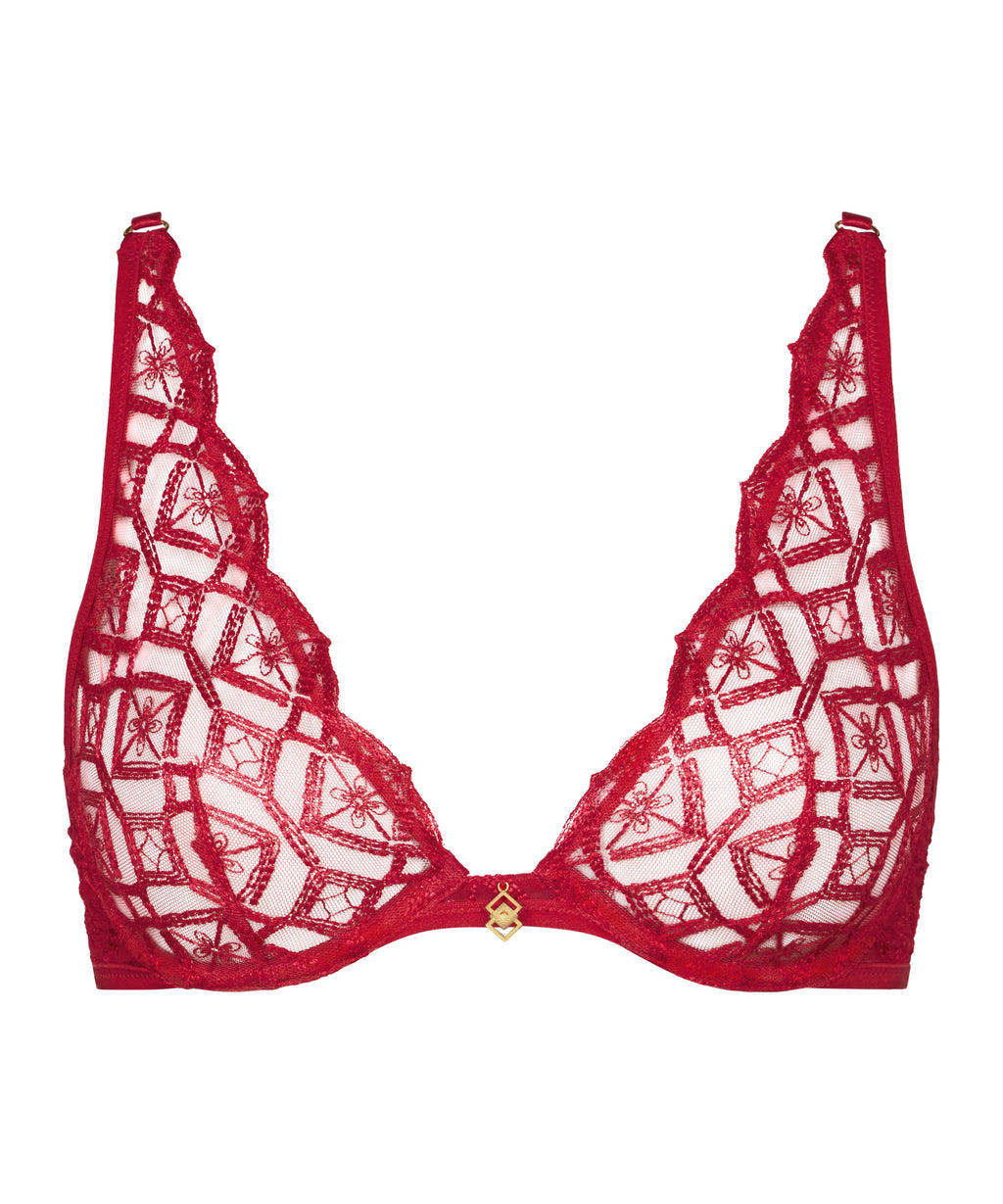 aubade-soutien-gorge-triangle-sense-of-illusion-red-berry image 1