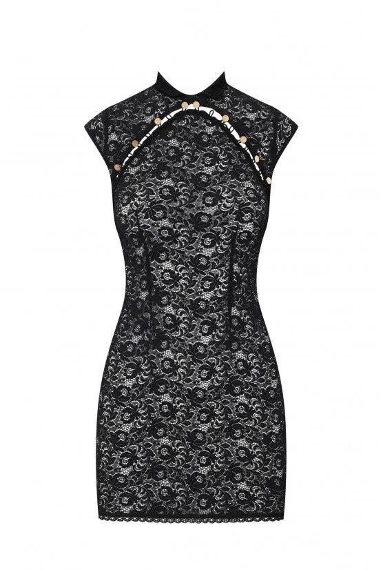 cadolle-meli-robe-dentelle-noire-robe-de-soir-e-lingerie image 1
