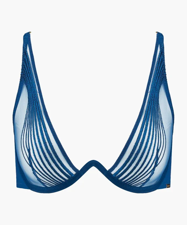 aubade-sumptuous-waves-soutien-gorge-triangle-monobloc-armature-bleu-imp-rial image 1