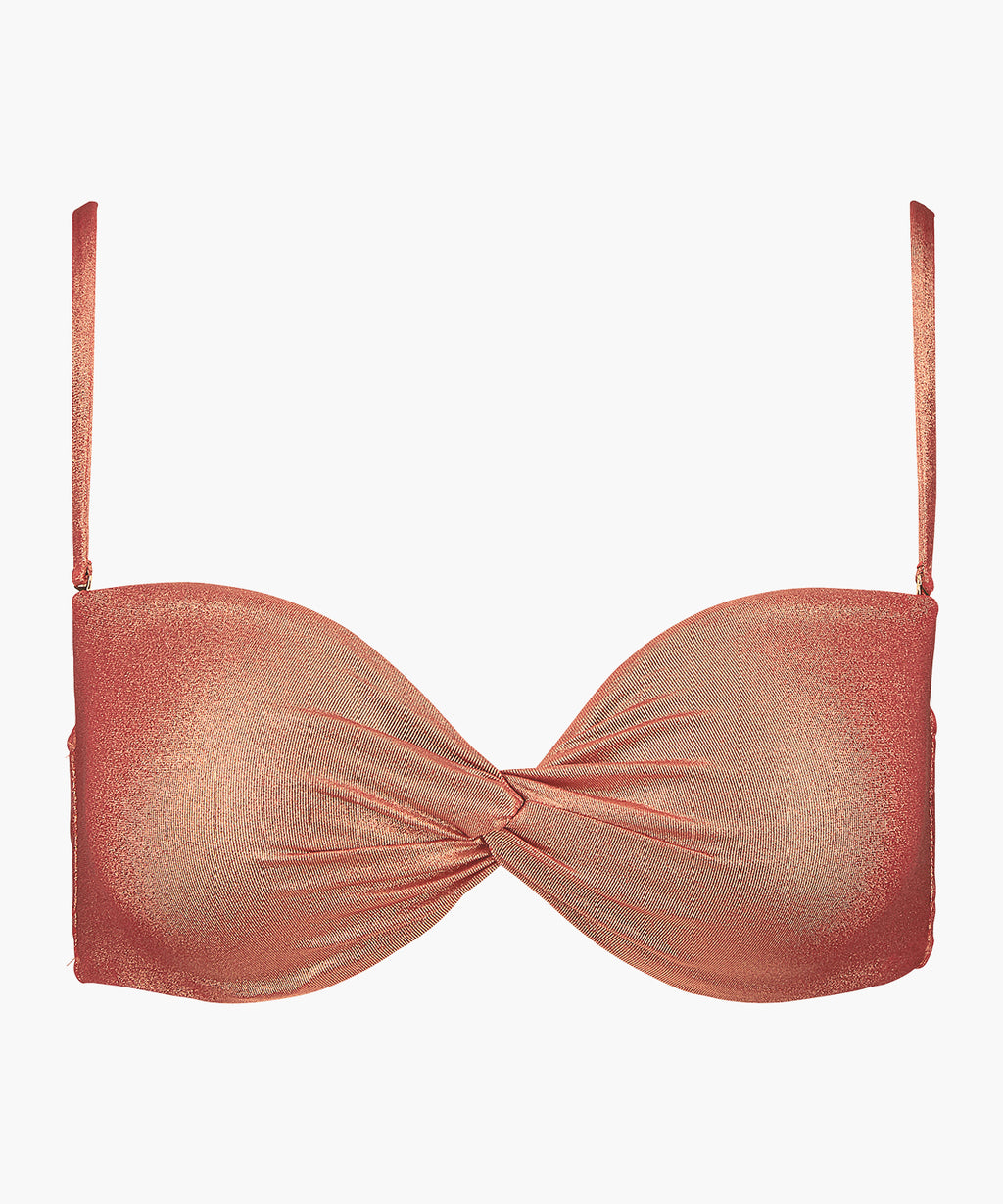 aubade-sunlight-glow-bandeau-maillot-cuivre image 1