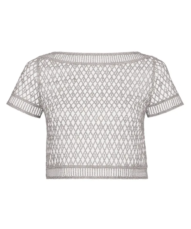 aubade-stardust-dream-top-manches-courtes-cosmos-silver-brod-transparent image 1