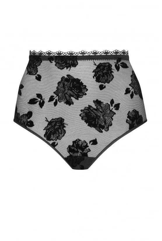 cadolle-grandes-roses-culotte-taille-haute-invisible-velours image 1