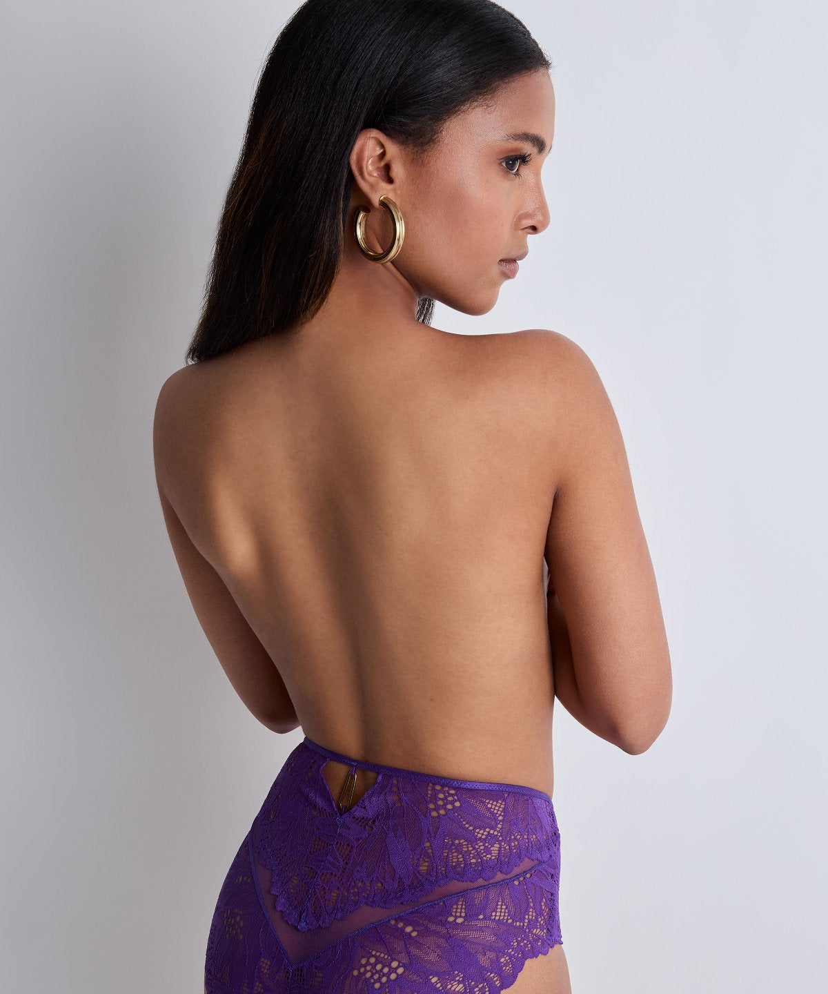 aubade-flowermania-culotte-haute-poison-purple image 6