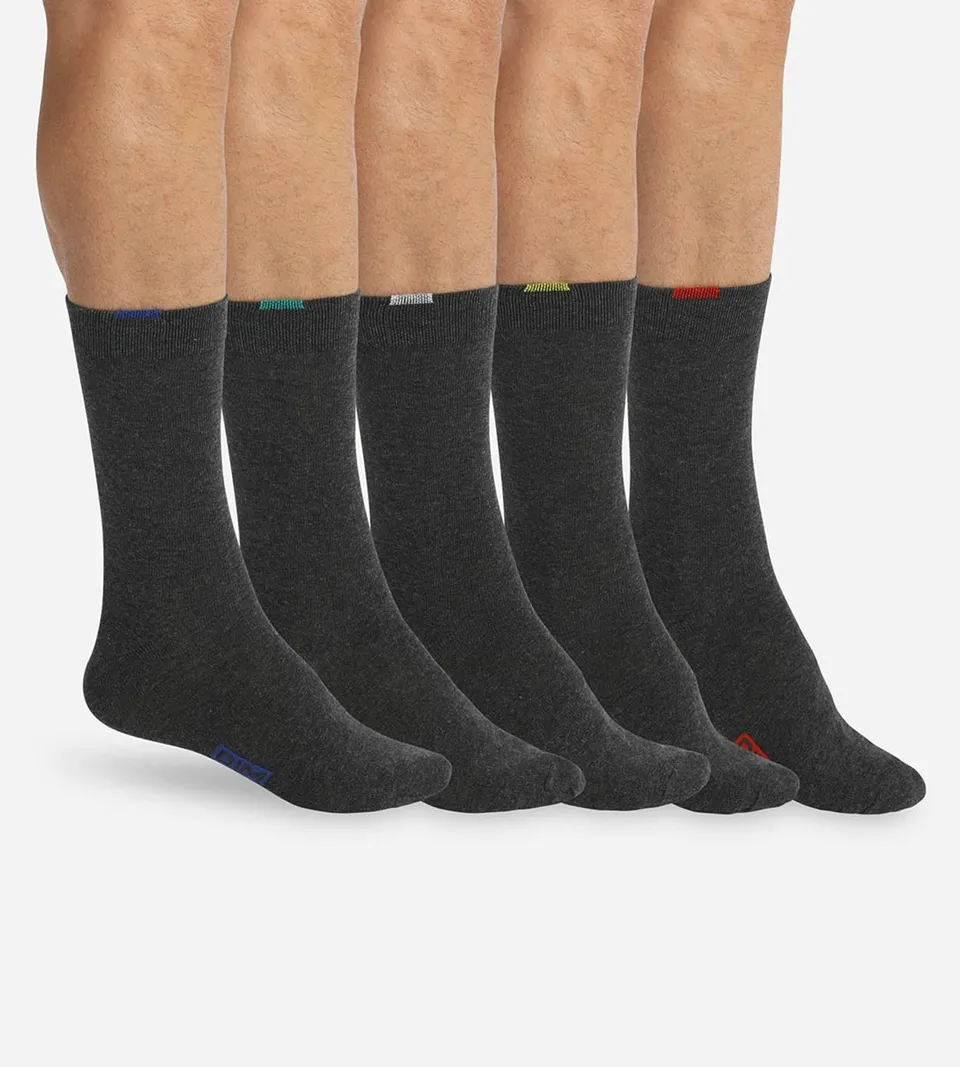 dim-ecodim-lot-de-5-paires-chaussettes-homme-grises-mi-mollet image 1