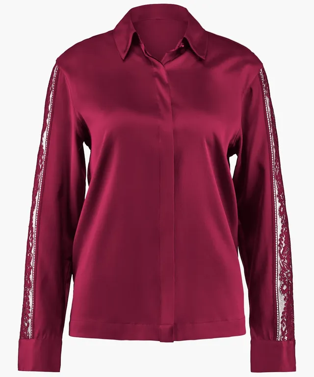 aubade-midnight-whisper-blouse-crimson-red image 1