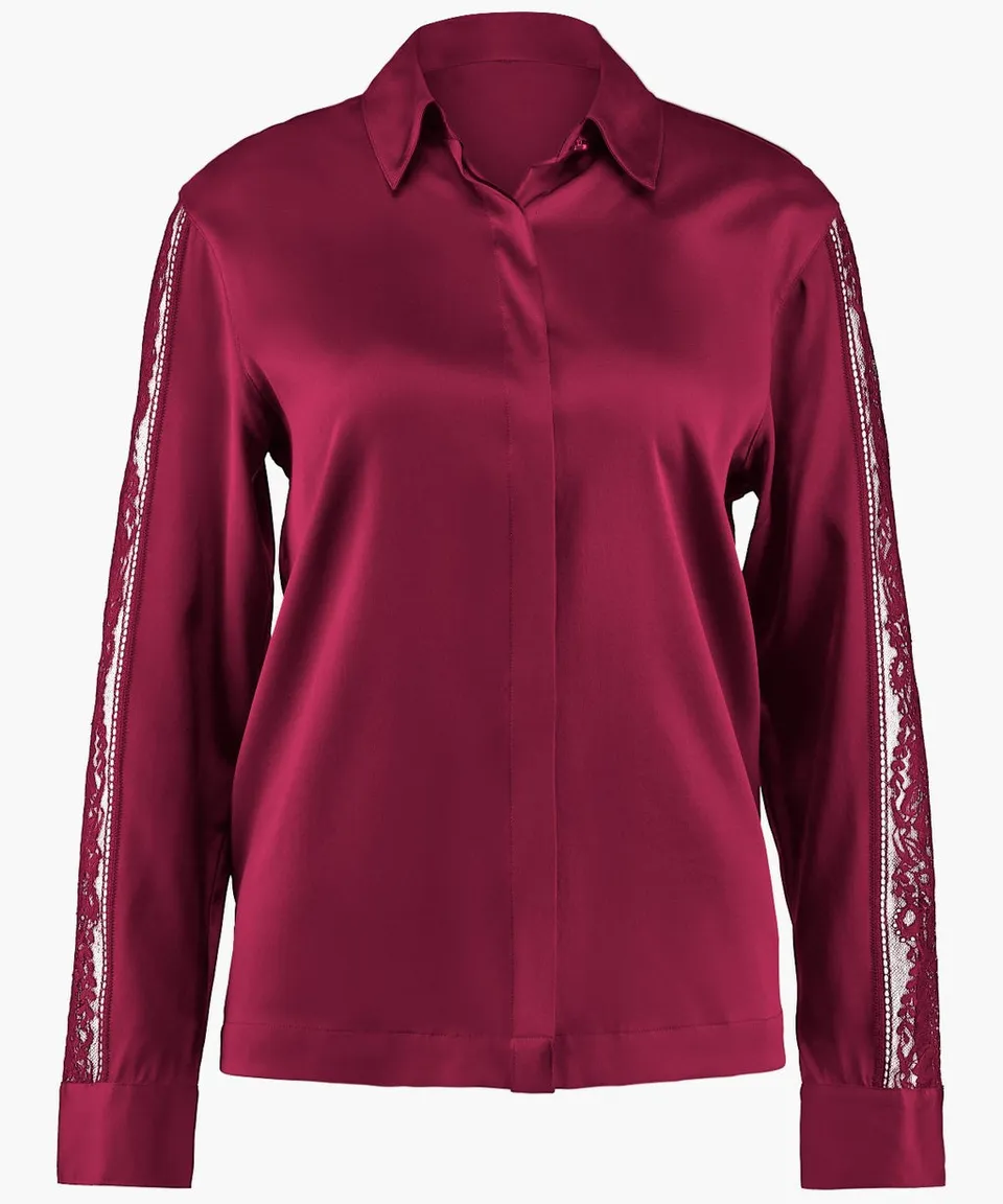 aubade-midnight-whisper-blouse-crimson-red image 1