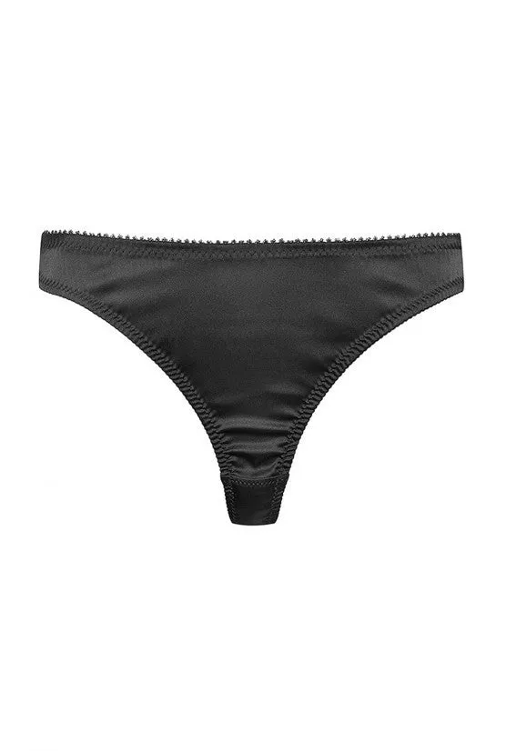cadolle-string-cathy-satin-noir-invisible image 1