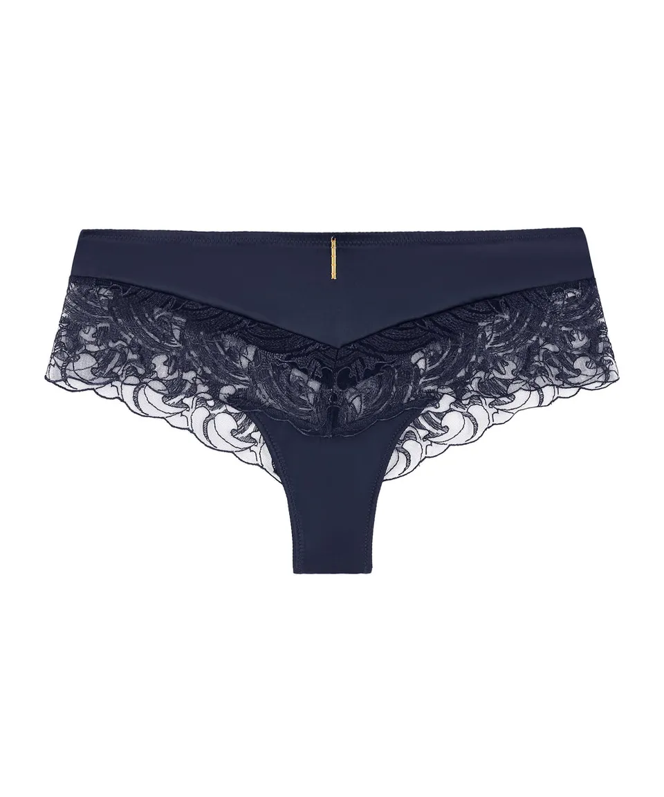 aubade-satin-memories-cheeky-brief-deep-sea image 1