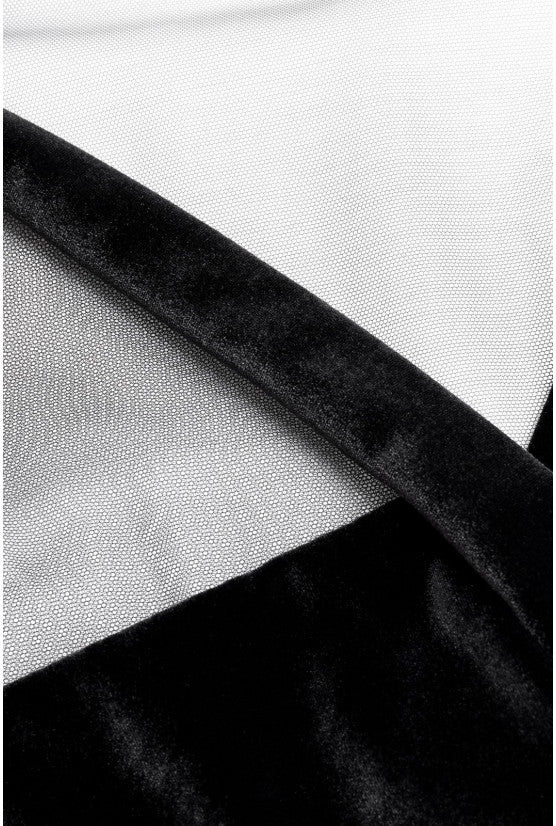 cadolle-long-kimono-tulle-et-velours-peignoir image 2