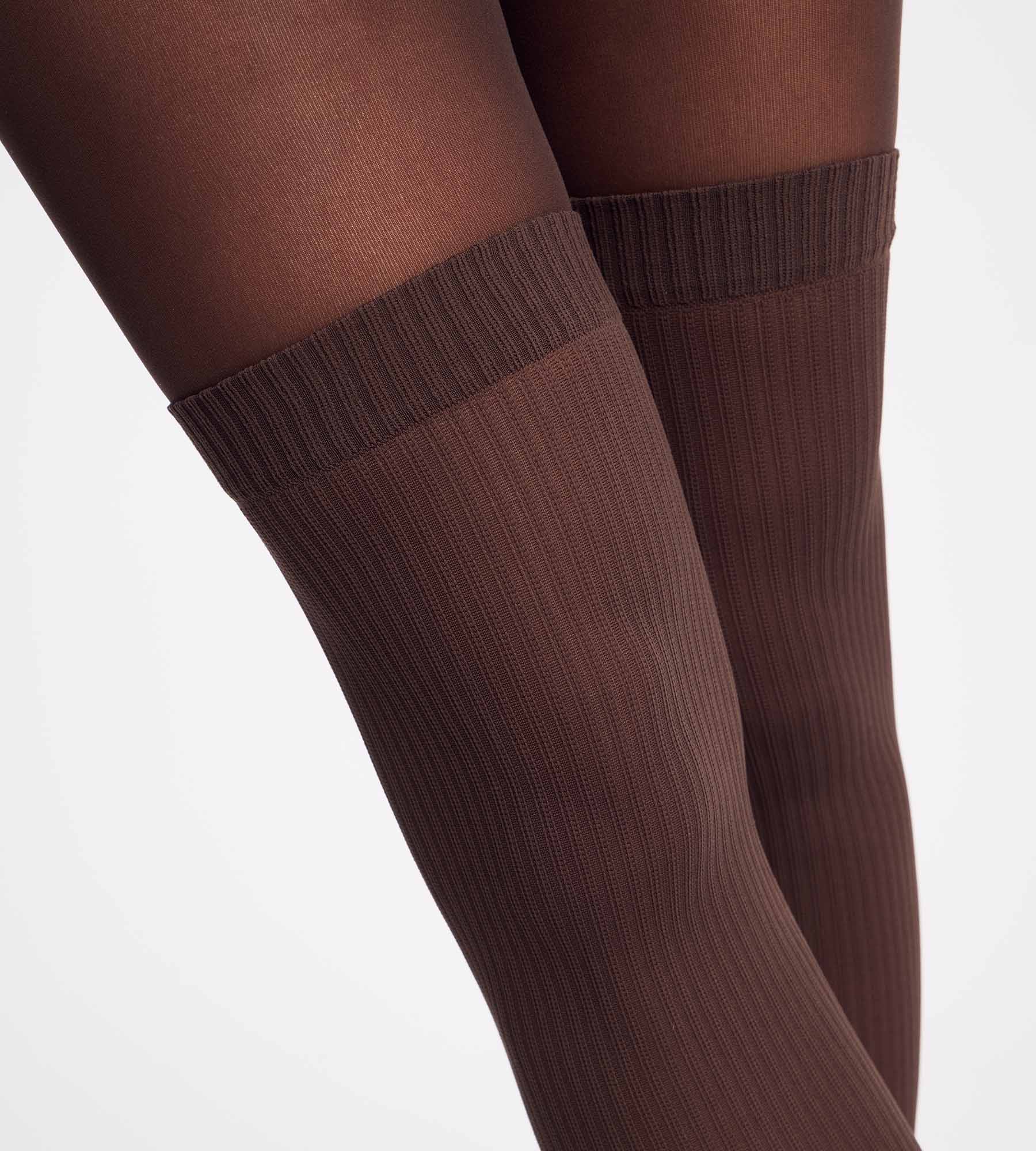 dim-style-collant-fantaisie-trompe-l-il-chocolat-25-45d-femme image 2