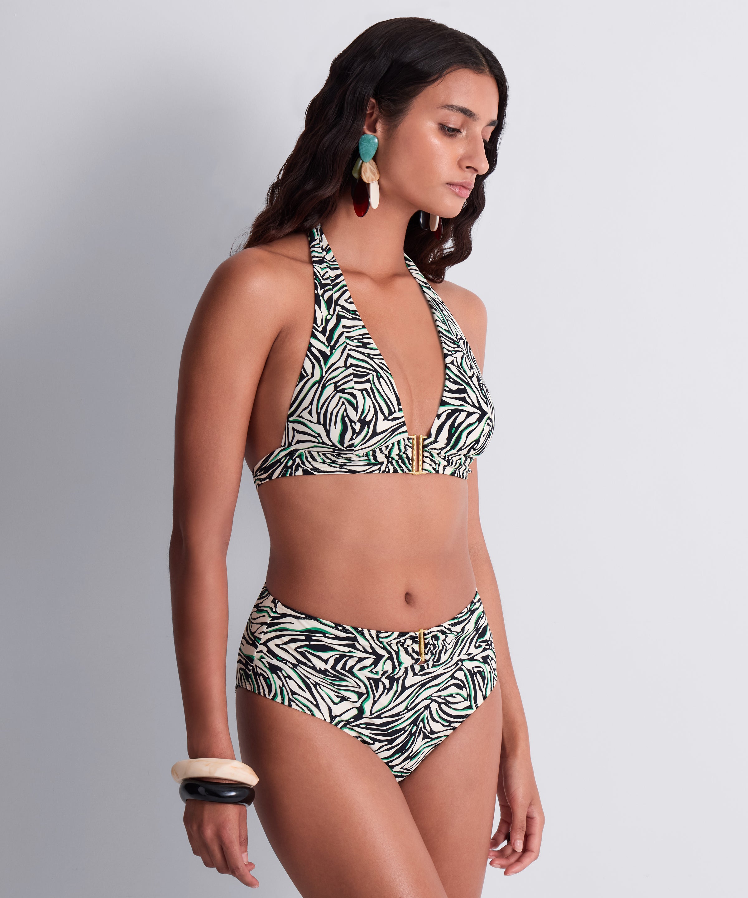 aubade-tropical-splash-haut-de-maillot-triangle-wild-stripes image 2