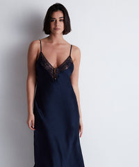 aubade-midnight-whisper-longue-nuisette-evening-blue image 2