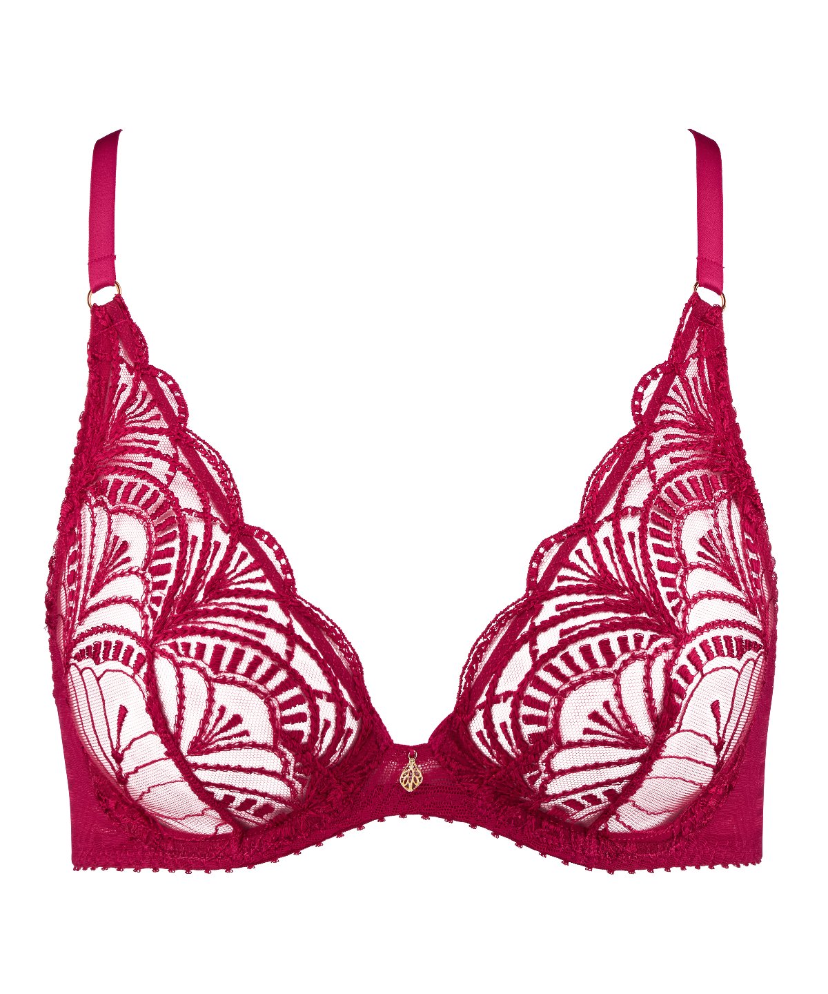 aubade-vibes-soutien-gorge-triangle-armatures-rouge-love-bordeaux image 1