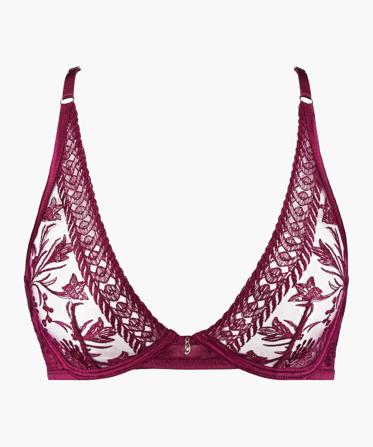 aubade-magnetic-spell-soutien-gorge-triangle-avec-armatures-crimson-red image 1