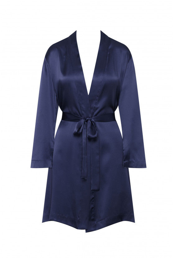 cadolle-peignoir-soie-bleu-marine-homewear image 1