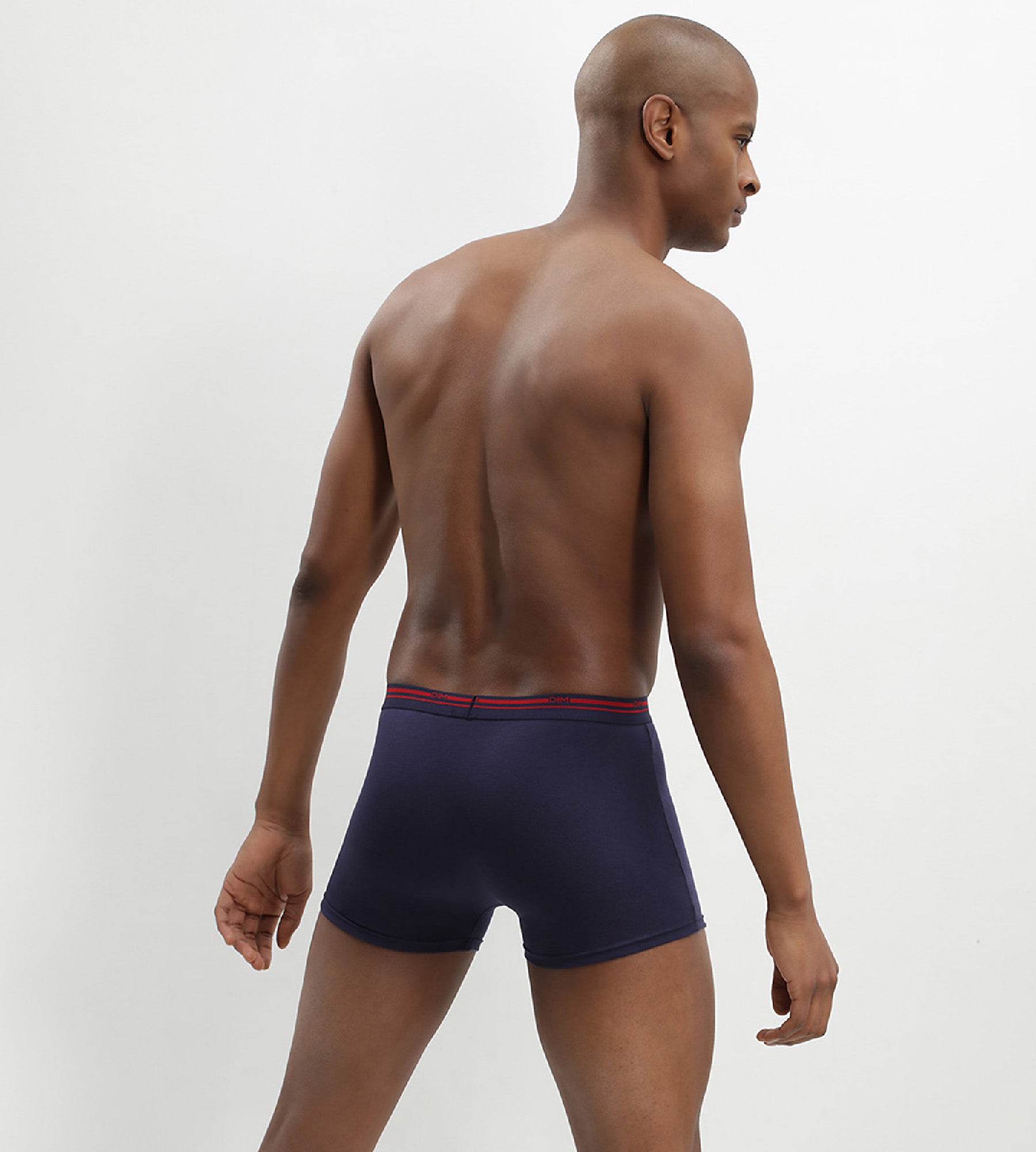 dim-daily-colors-bleu-denim-rouge-lave-lot-de-3-boxers-coton-stretch-homme image 2