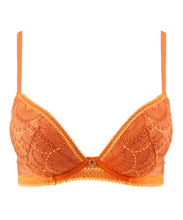aubade-pure-vibration-soutien-gorge-push-up-plunge-orange-pulp image 1