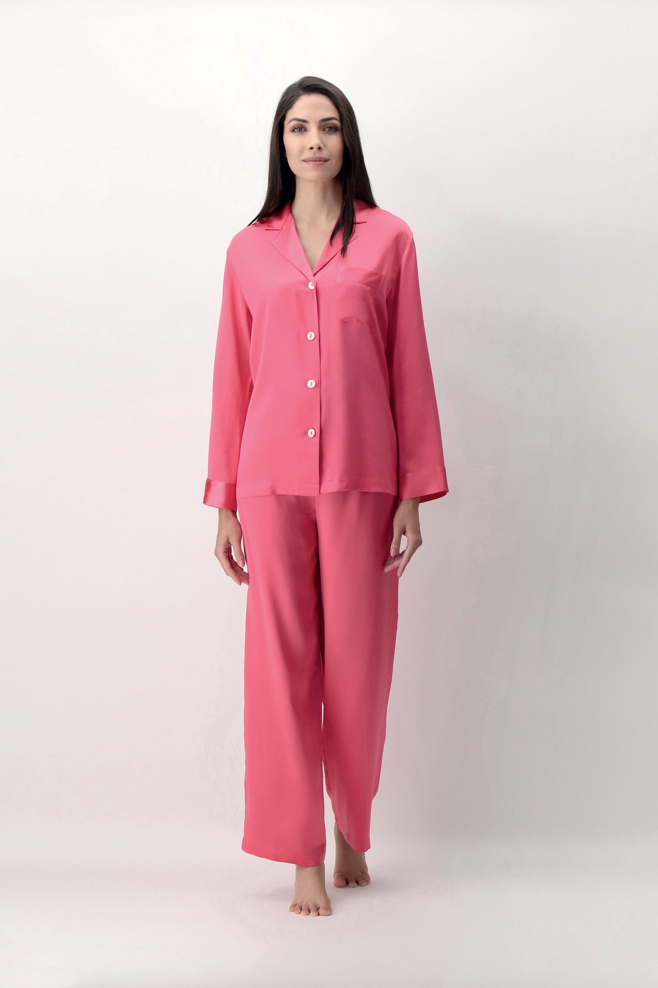 cadolle-pyjama-soie-fuchsia-eloise image 1