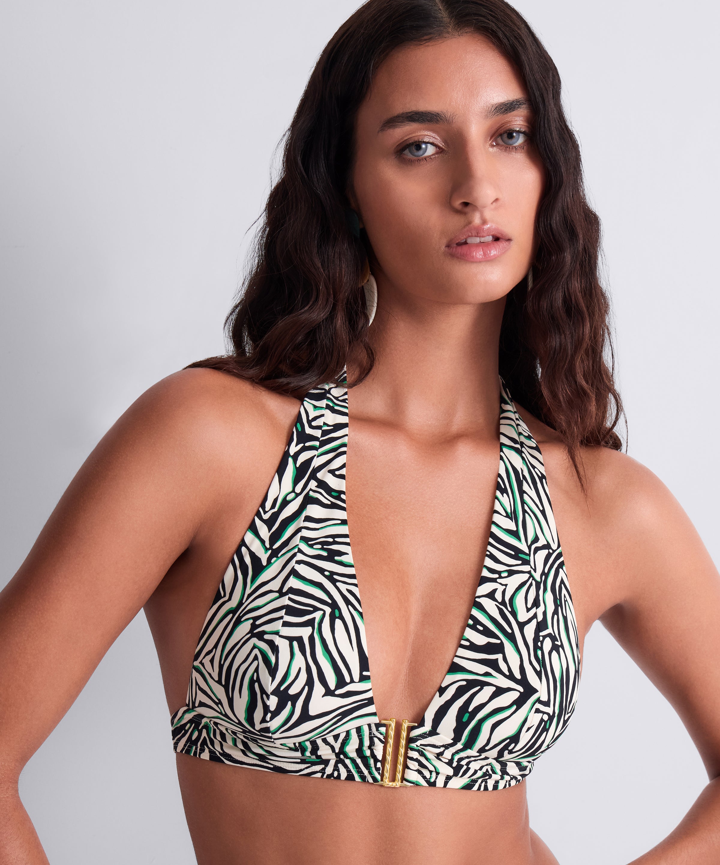 aubade-tropical-splash-haut-de-maillot-triangle-wild-stripes image 1
