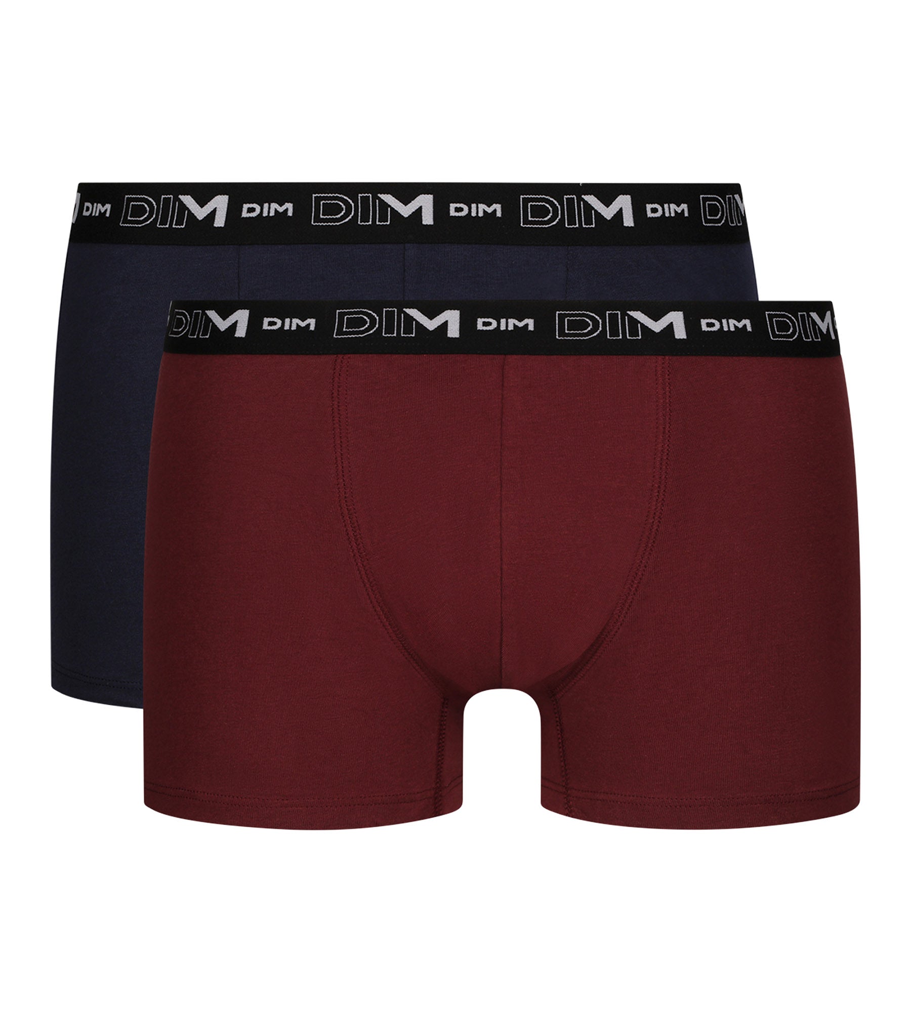 dim-lot-de-2-boxers-homme-coton-stretch-rouge-bleu-d6596t2 image 3