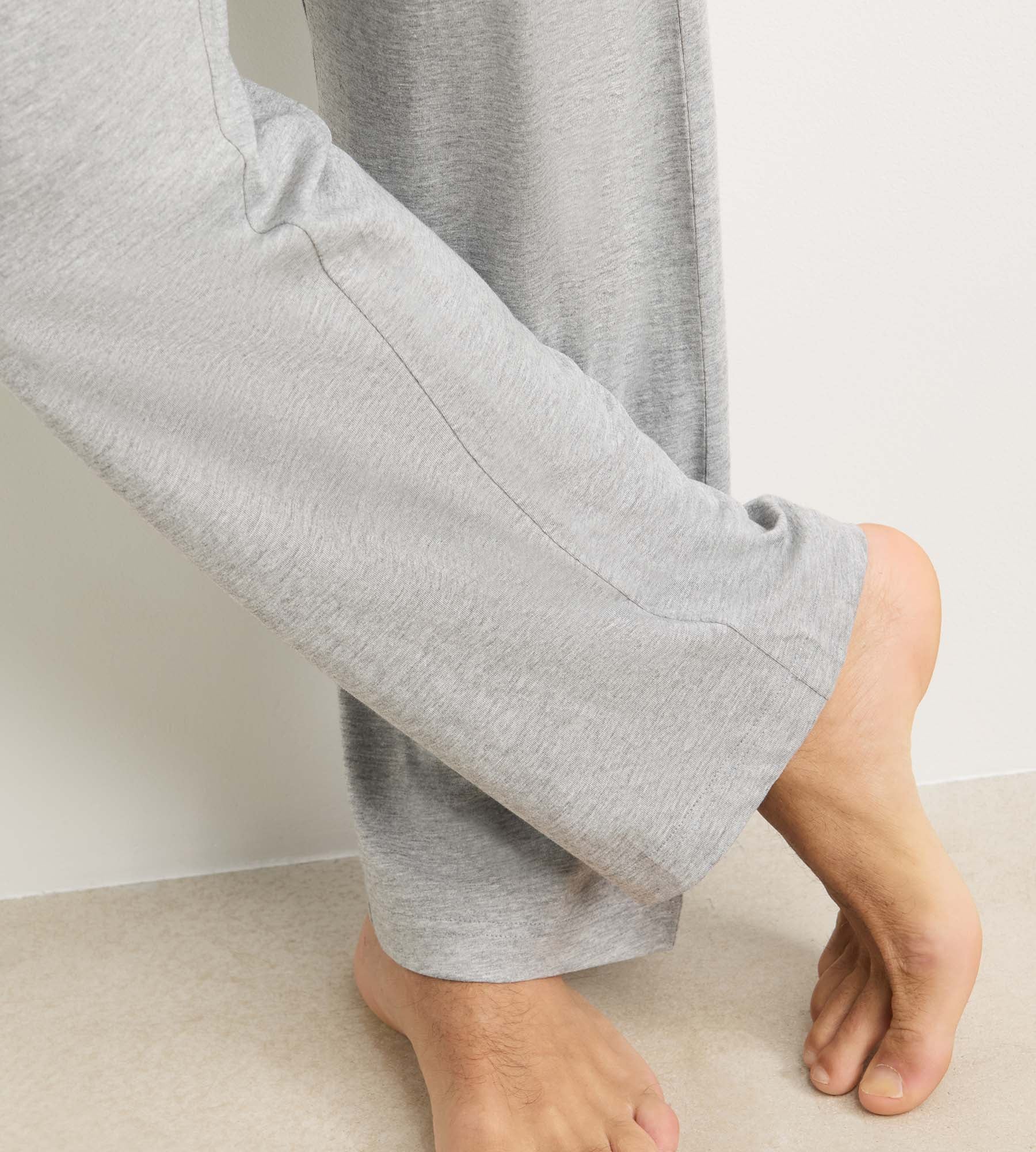 dim-jersey-ensemble-pyjama-pantalon-homme-gris-m-lange image 3
