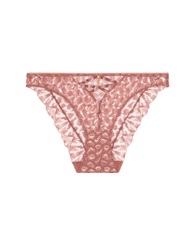 aubade-crazy-in-love-slip-italien-rose-warm-pink-taille-haute image 1
