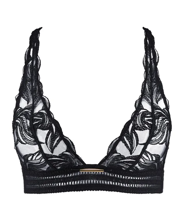 aubade-into-the-groove-soutien-gorge-triangle-bralette-broderie-v-g-tale-noir image 1