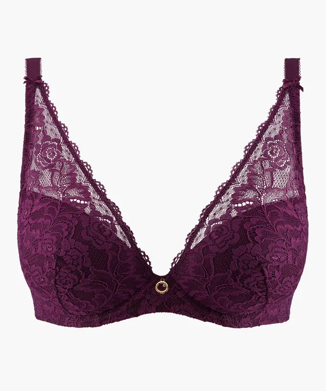 aubade-rosessence-soutien-gorge-plunge-foulard-berry image 1
