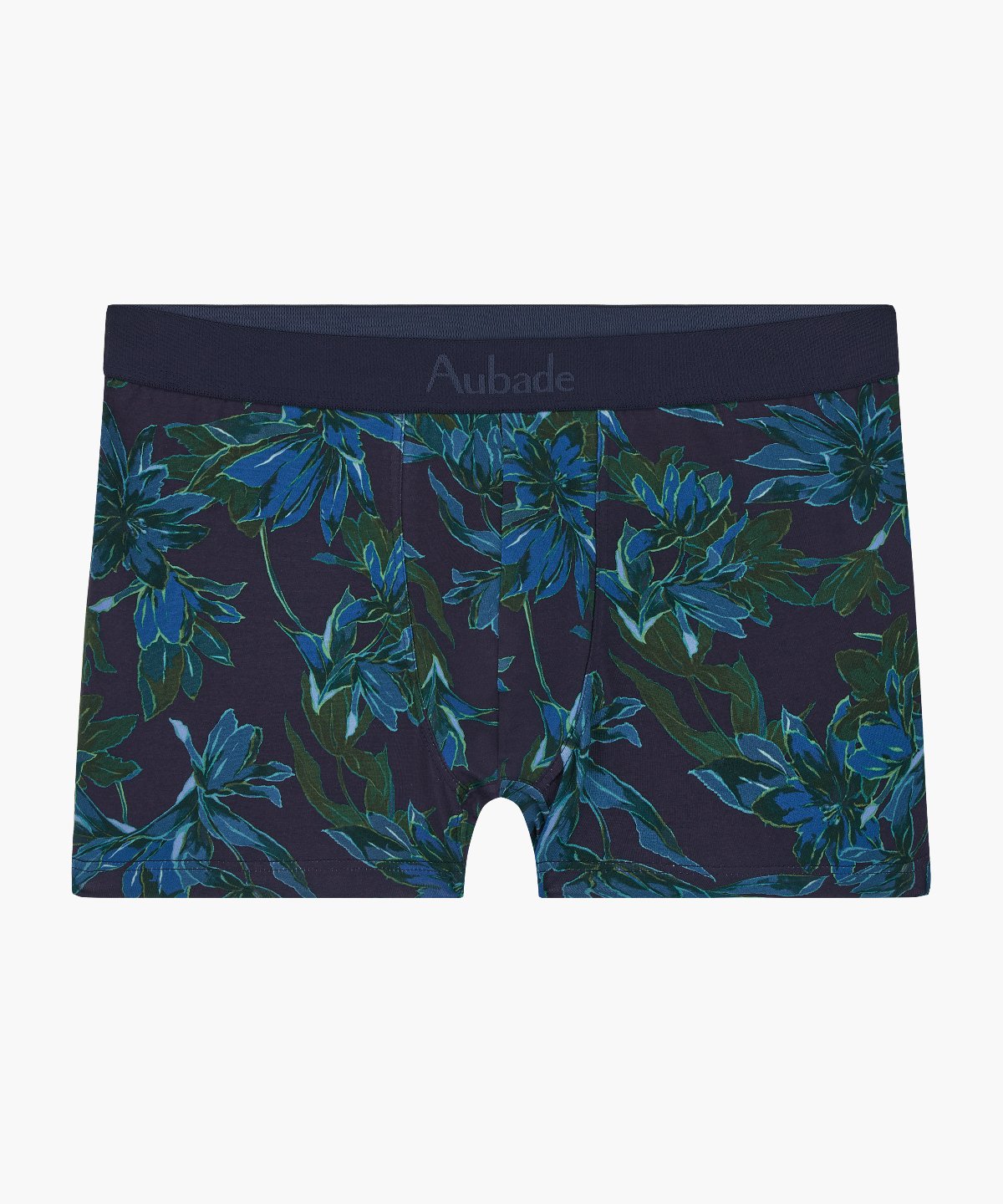 aubade-homme-boxer-flower-lover-coton-bio-bleus-verts image 1