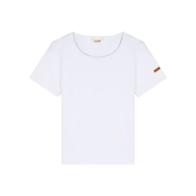 atelier-tuffery-t-shirt-femme-col-rond-blanc-100-coton-bio image 1