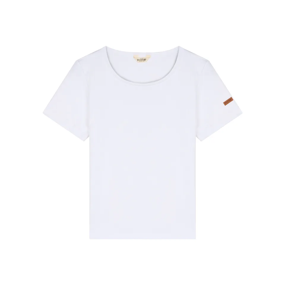 atelier-tuffery-t-shirt-femme-col-rond-blanc-100-coton-bio image 1