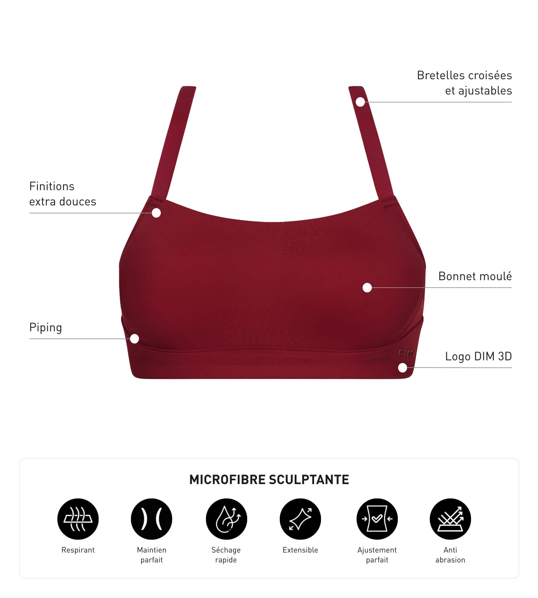 dim-move-soutien-gorge-de-sport-microfibre-bordeaux image 6