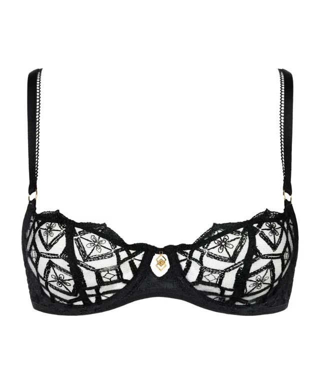 aubade-sense-of-illusion-soutien-gorge-demi-bonnet-noir image 1