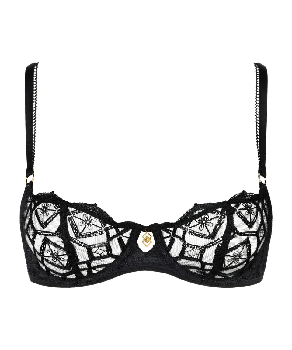 aubade-sense-of-illusion-soutien-gorge-demi-bonnet-noir image 1