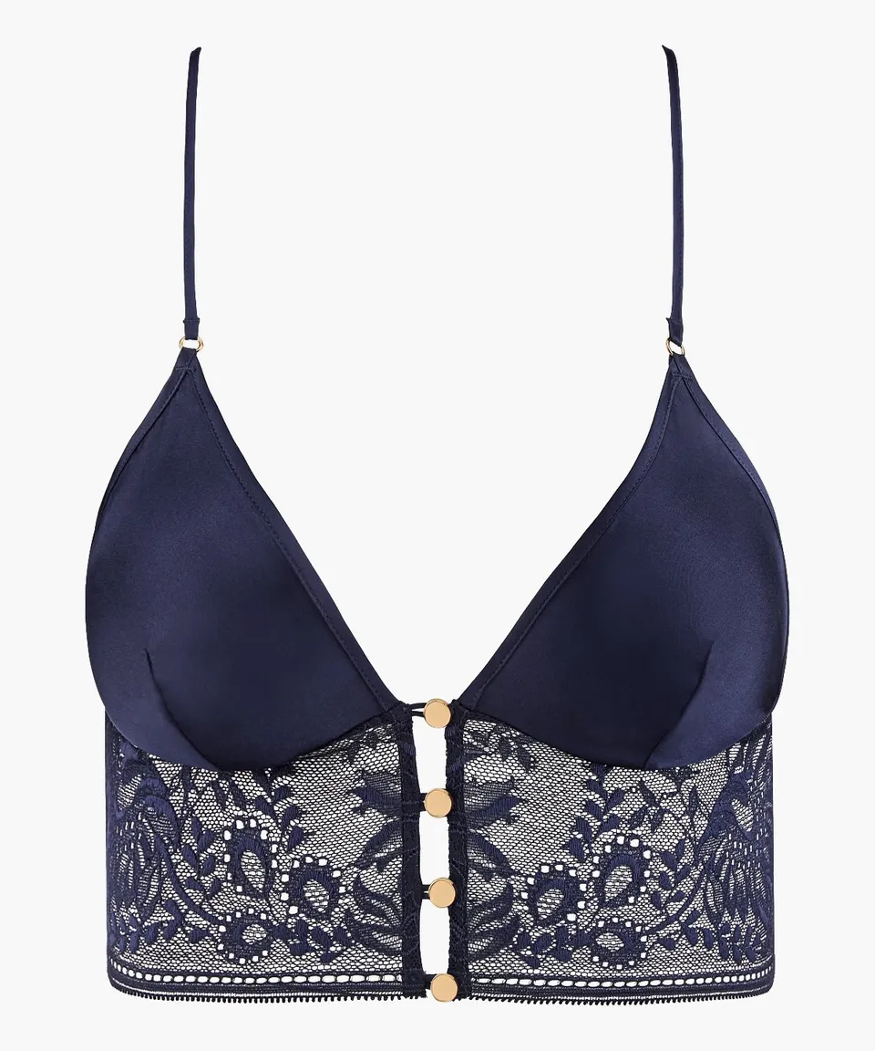 aubade-midnight-whisper-soutien-gorge-triangle-bleu-du-soir image 1