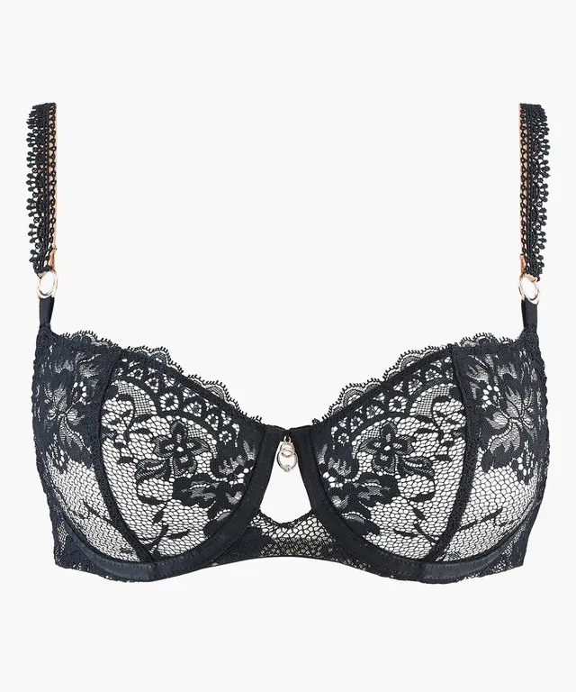 aubade-night-bird-soutien-gorge-demi-coque-armatures-black-queen image 1