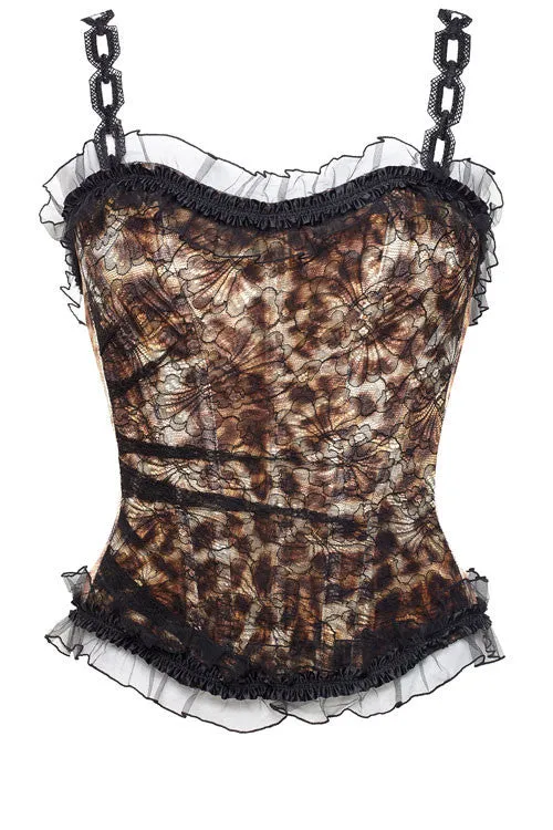 cadolle-corset-yo-velours-et-dentelle-chantilly image 1