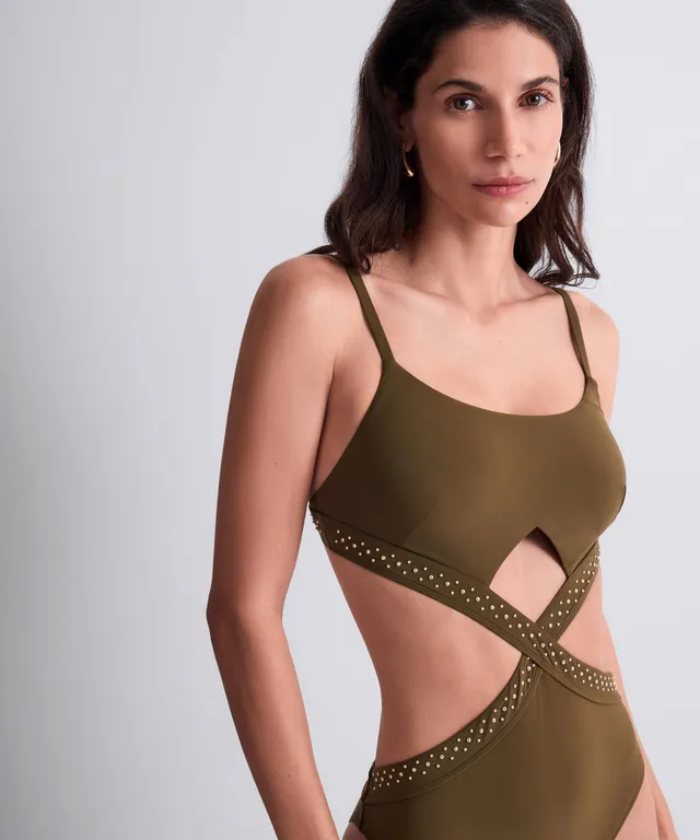 aubade-summer-stars-trikini-khaki image 1