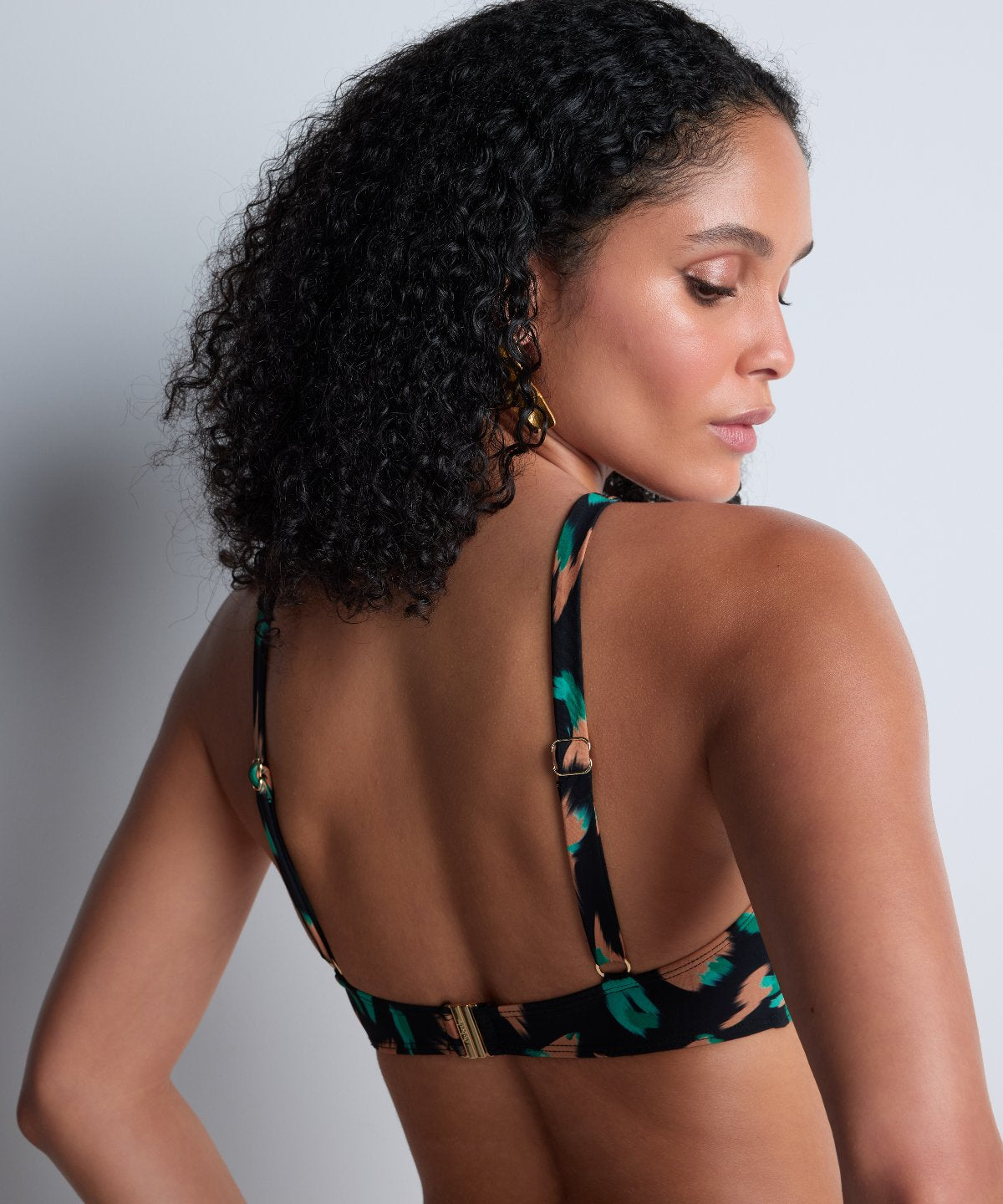 aubade-feline-energy-haut-de-maillot-de-bain-triangle-green-panther image 6