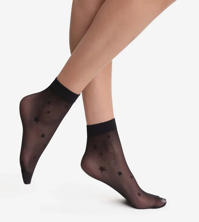 dim-style-mi-bas-socquettes-voile-noir-17d-toiles image 1